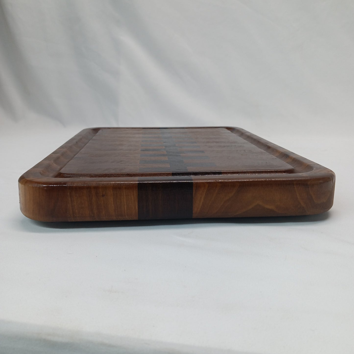 Anigre & Black Walnut butcher block w/ juice groove 16" x 11"