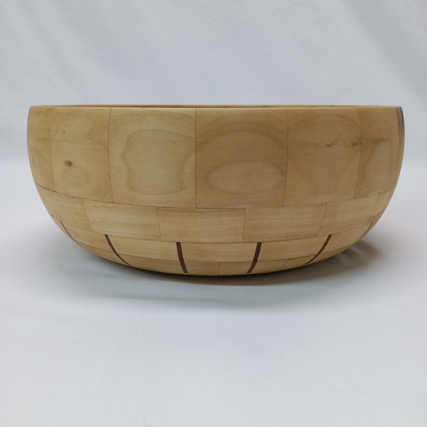 Poplar & Mahogany segmented bowl 10 1/2"