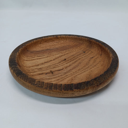 Red oak tray natural edge 7 1/2"