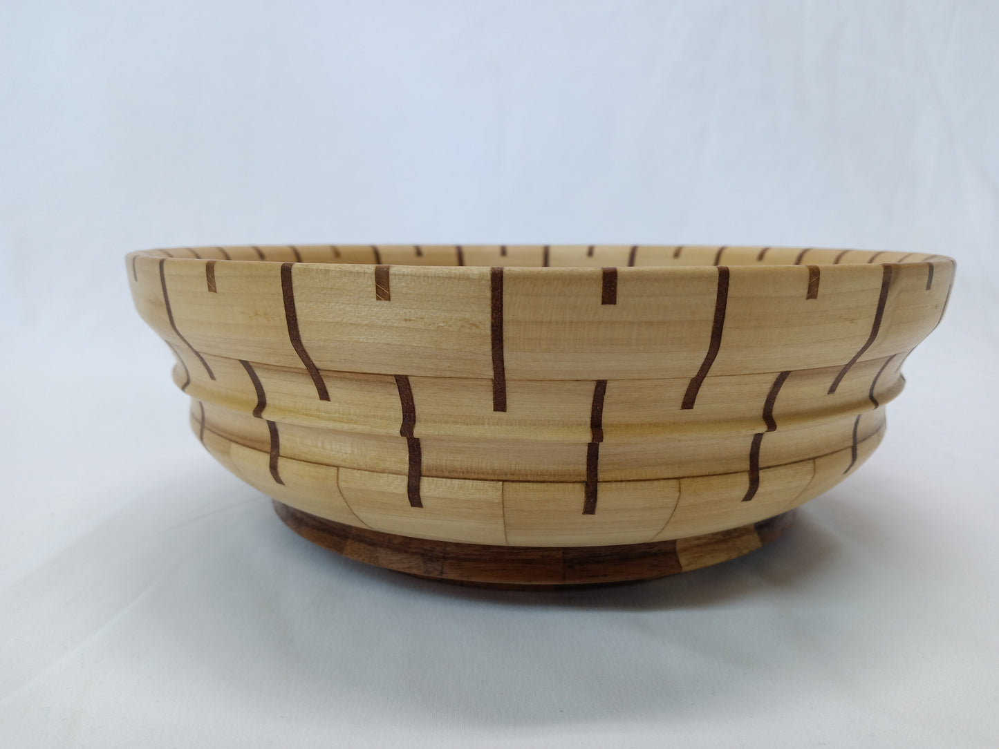 Poplar & Walnut segmented bowl