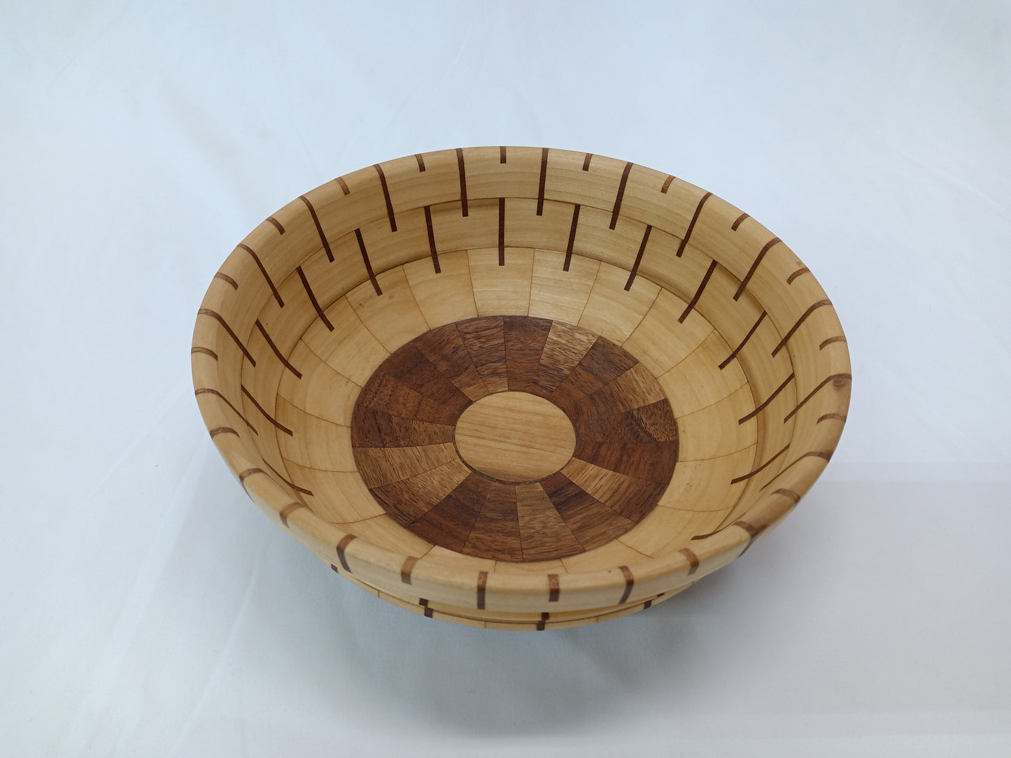 Poplar & Walnut segmented bowl