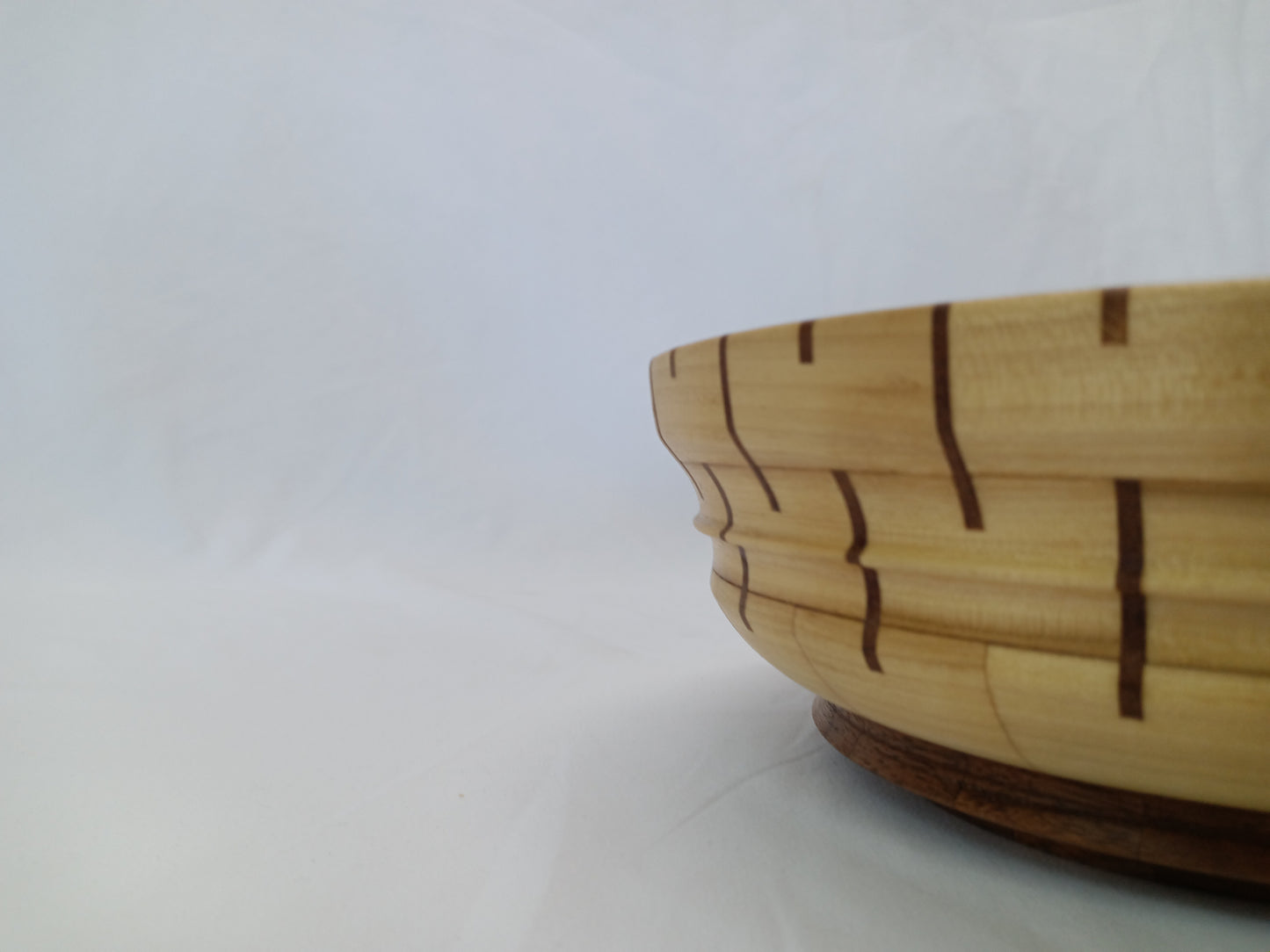 Poplar & Walnut segmented bowl