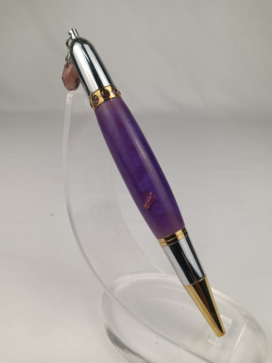 Diva Charm Pen - Epoxy - Purple