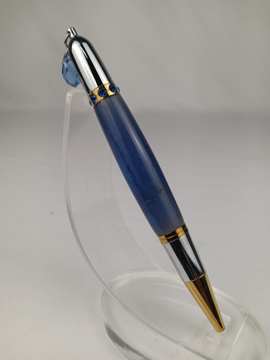 Diva Charm Pen - Epoxy - Blue